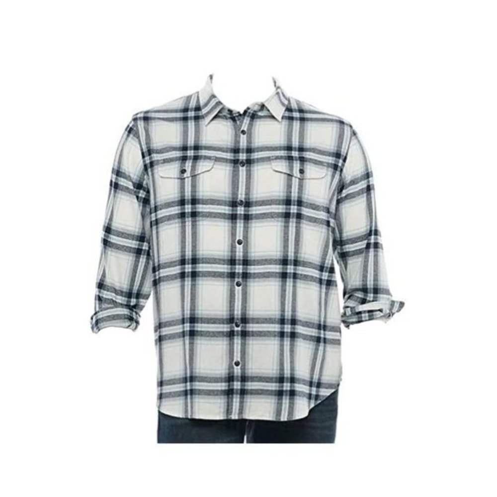 Sonoma White/blue flannel shirt size XLT.